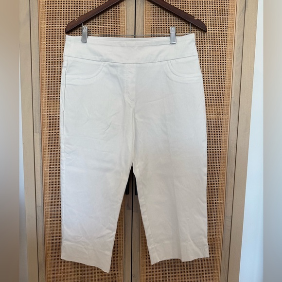 Ruby Rd. Pants - Ruby Rd Petite White Capri Pants Size 12P Slimming Contour Waistband NWT